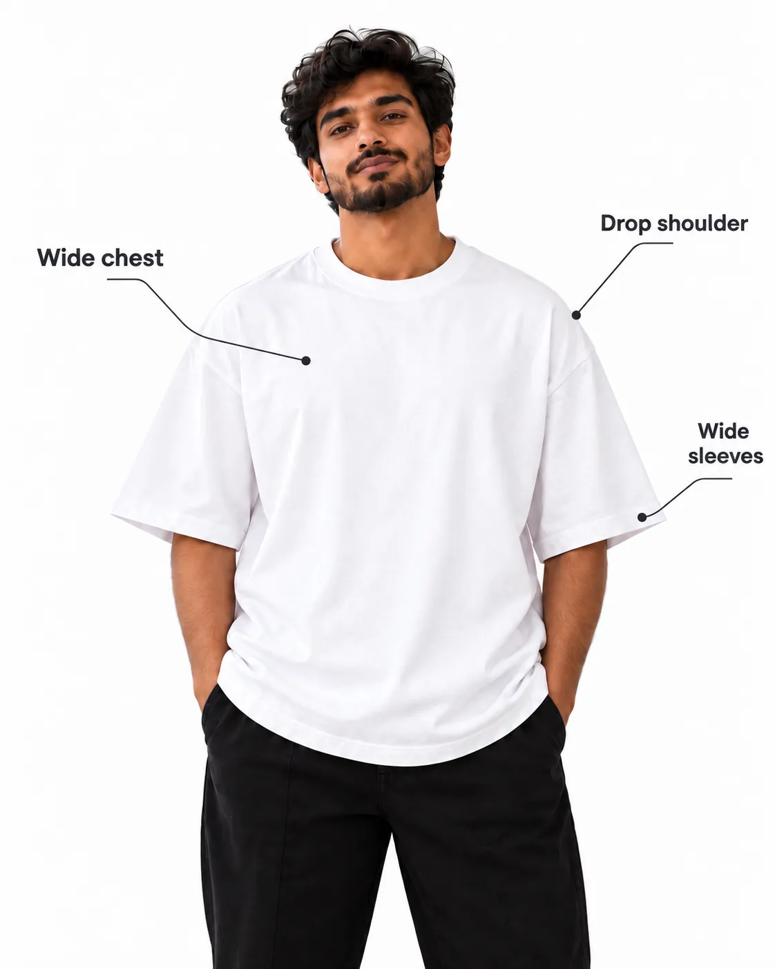 The fit of a GemZy tee, with its measurements by size